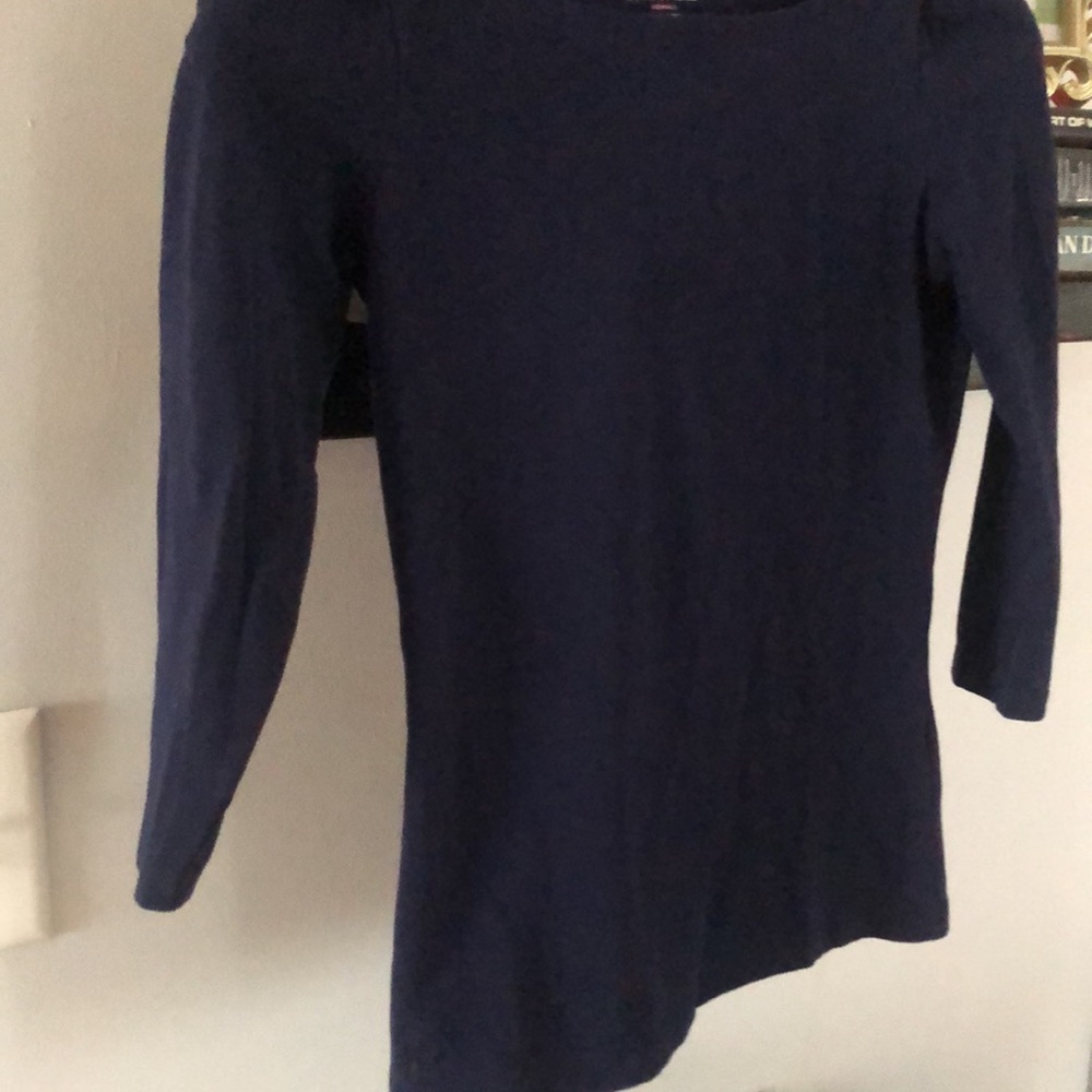 Lilly Pulitzer Boatneck Cotton Top Navy xs - Picture 2 of 4